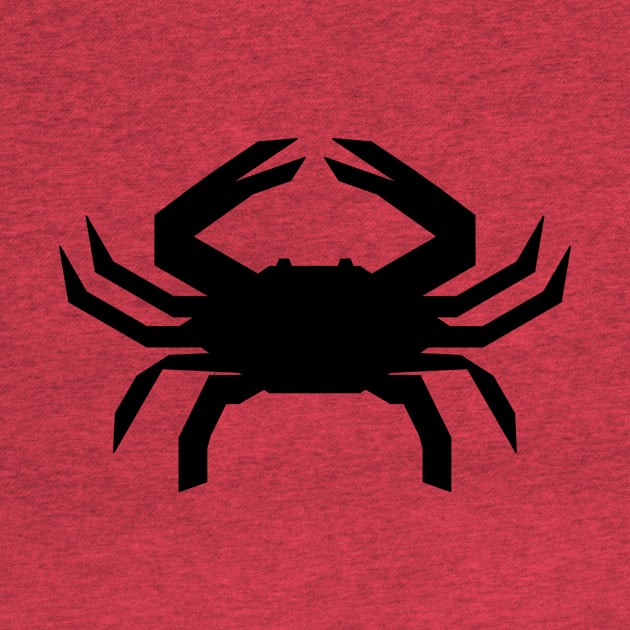 Radioactive Crab Logo Black on Red by IORS